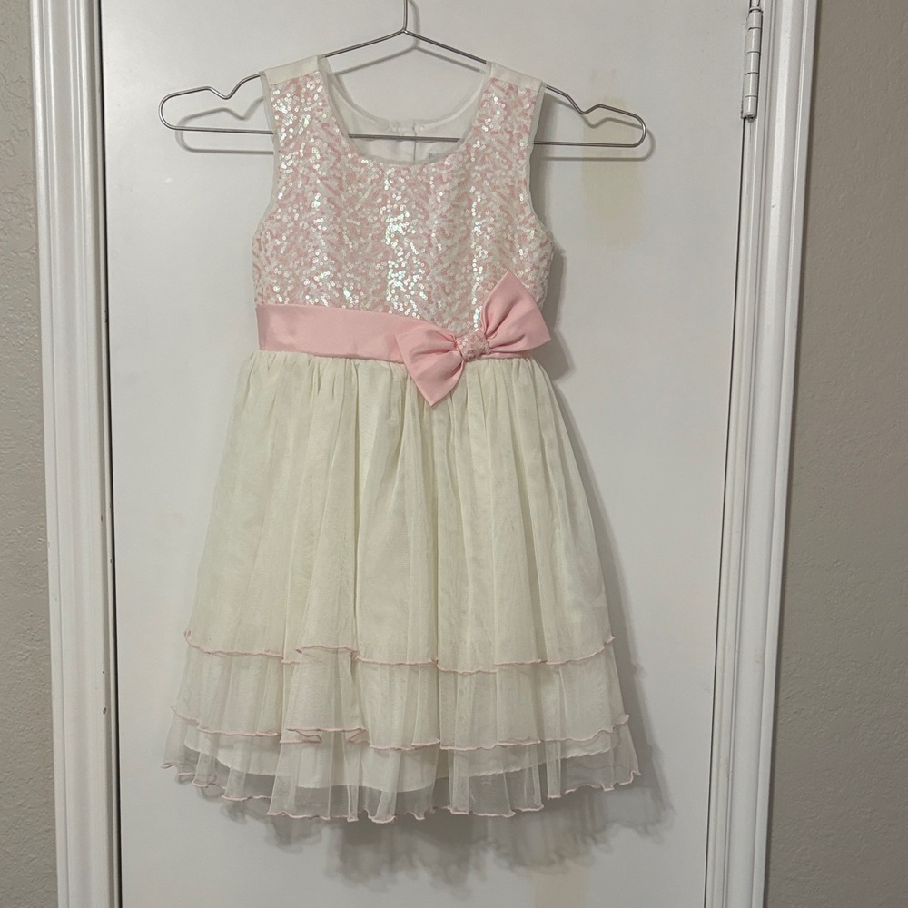 Jona Michelle Pink and Cream Sequin Dress